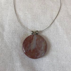 Pink stone necklace